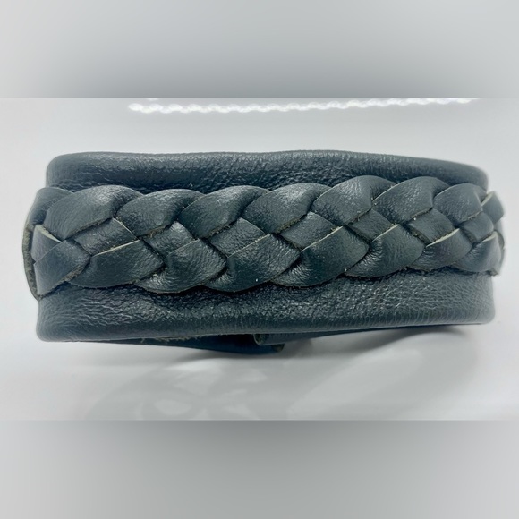 Other - MEXICAN Artisan Handmade Hunter Green Braided Leather Cuff Braclet